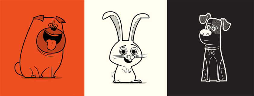 美麗和創(chuàng)意的平面設計想法-寵物風格化藝術和產品圖形
