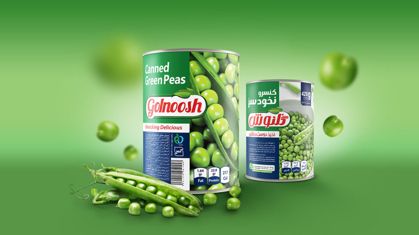 Golnoosh罐頭食品包裝設計”豎版大圖“風格-上海包裝設計公司