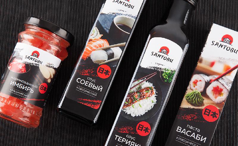 Santobu日本料理調料品包裝設計，展現日本烹飪藝術