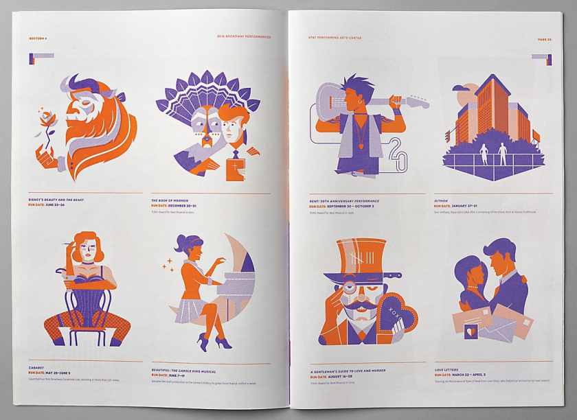 AT＆T表演藝術中心年度報告宣傳畫冊設計