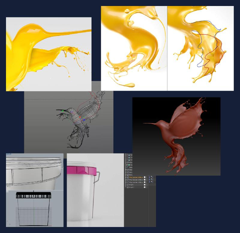 TIKKURILA 室內油漆涂料包裝設計”飛濺的鳥與花“