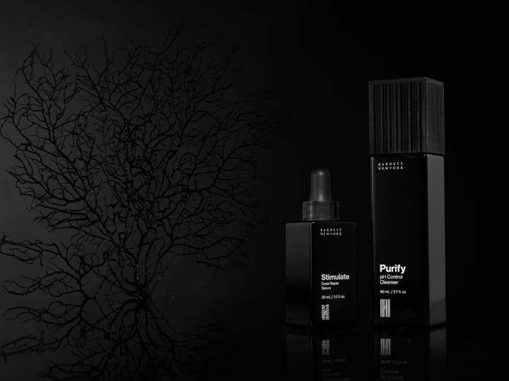 黑酷風(fēng)格男性護(hù)膚品化妝品包裝設(shè)計(jì)，設(shè)計(jì)靈感來(lái)自海洋和水