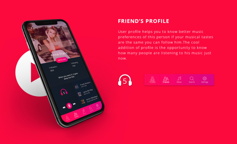 YONO.MP3音樂app程序界面UI設計，充滿了動感、時尚與酷的味道