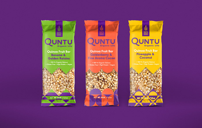 Quntu 有機(jī)生活零食甜點(diǎn)即食食品包裝設(shè)計(jì)，靈感源自拉丁美洲的幾何圖案