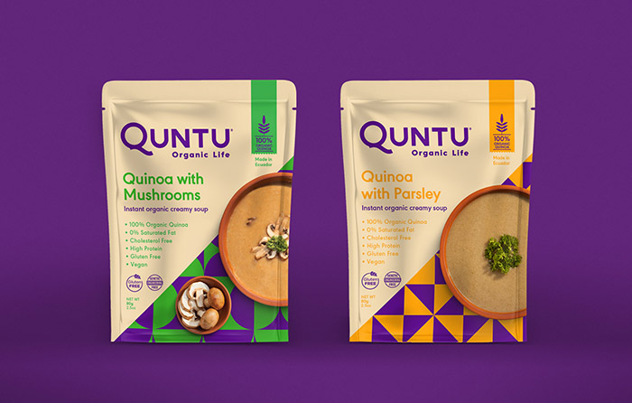 Quntu 有機(jī)生活零食甜點(diǎn)即食食品包裝設(shè)計(jì)，靈感源自拉丁美洲的幾何圖案