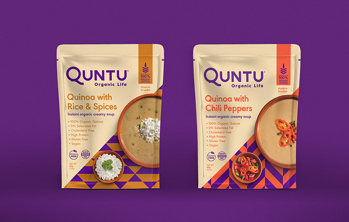 Quntu 有機(jī)生活零食甜點(diǎn)即食食品包裝設(shè)計(jì)，靈感源自拉丁美洲的幾何圖案