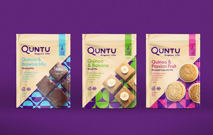 Quntu 有機(jī)生活零食甜點(diǎn)即食食品包裝設(shè)計(jì)，靈感源自拉丁美洲的幾何圖案