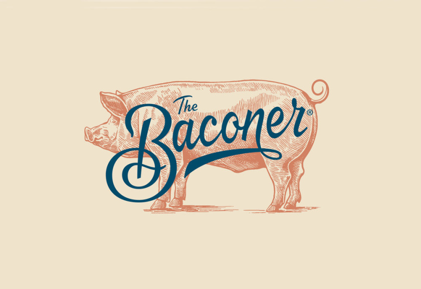 Baconer真空熏肉培根手工品牌形象設計-logo設計
