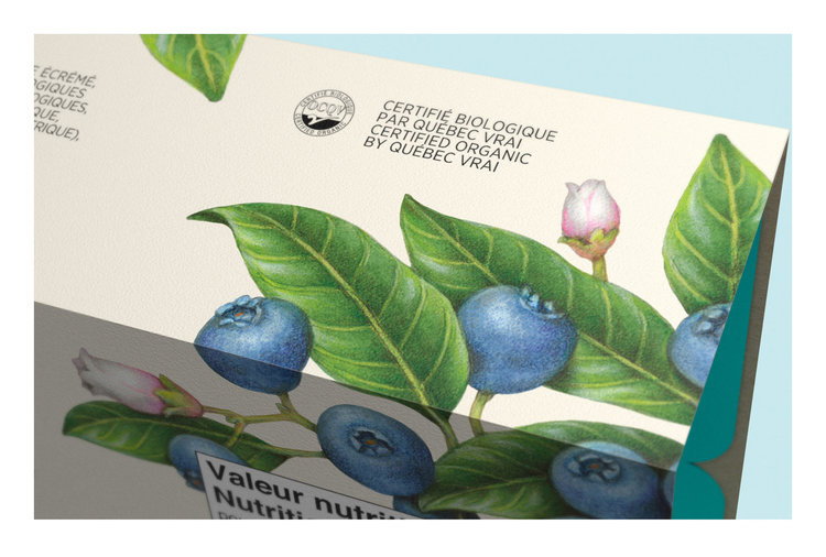 加拿大有機酸奶Liberté品牌包裝設計，來自植物學書籍插圖