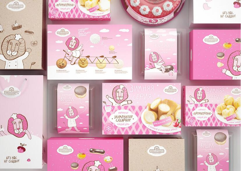 Nevsky Bereg 面包蛋糕點(diǎn)心包裝設(shè)計(jì)”快樂的獅子“插畫篇-上海食品包裝設(shè)計(jì)公司