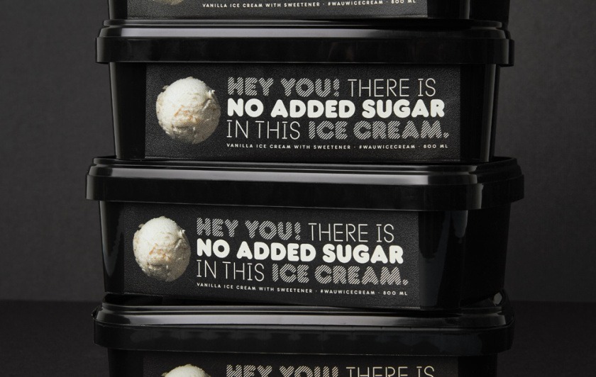 Wauw冰淇淋品牌新logo設(shè)計(jì)和包裝設(shè)計(jì)，源自第一勺的味蕾驚喜感覺(jué)