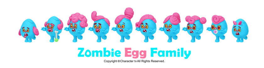 僵尸蛋家族人物設(shè)計，雞蛋P吉祥物設(shè)計