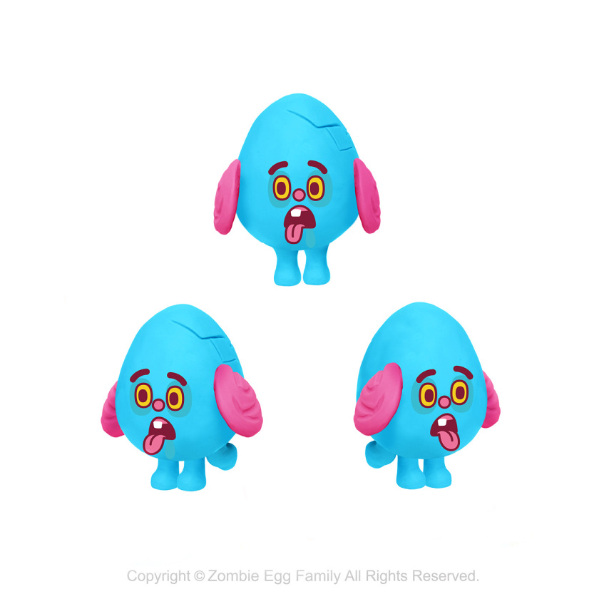 僵尸蛋家族人物設(shè)計，雞蛋3D吉祥物設(shè)計