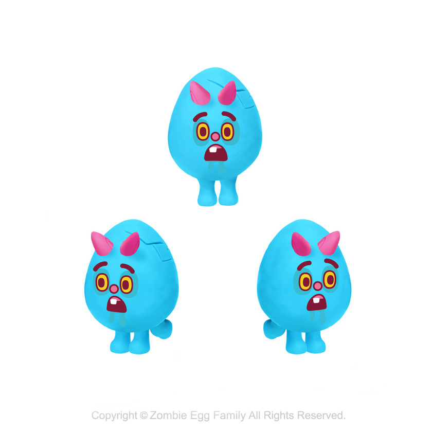 僵尸蛋家族人物設(shè)計，雞蛋3D吉祥物設(shè)計