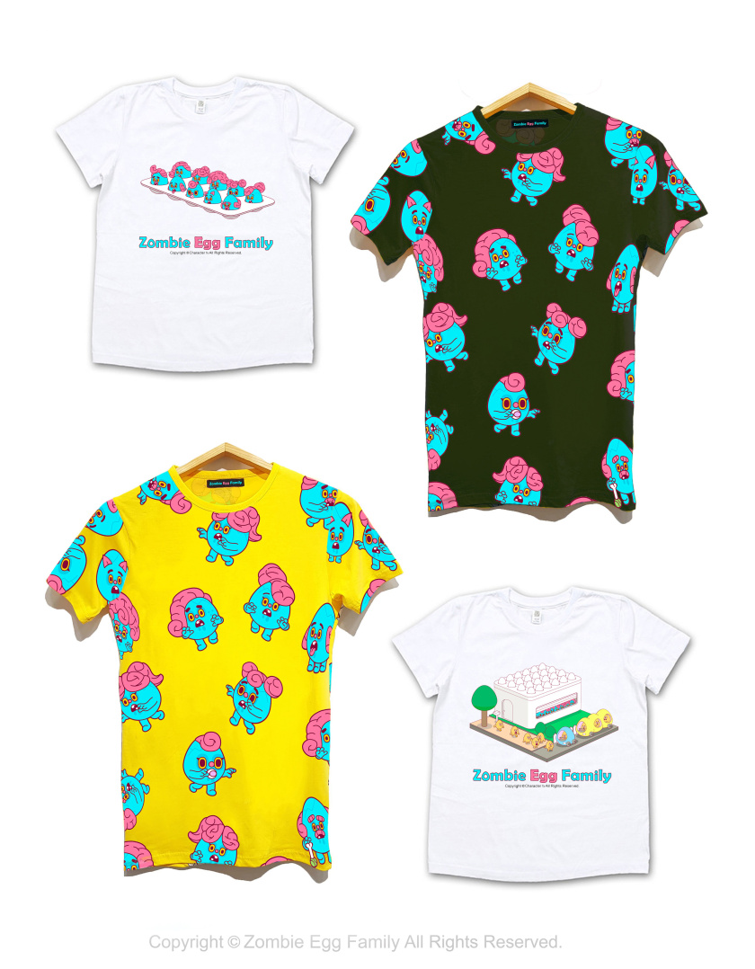 僵尸蛋家族雞蛋3D人物吉祥物設(shè)計-延伸物品應(yīng)用設(shè)計