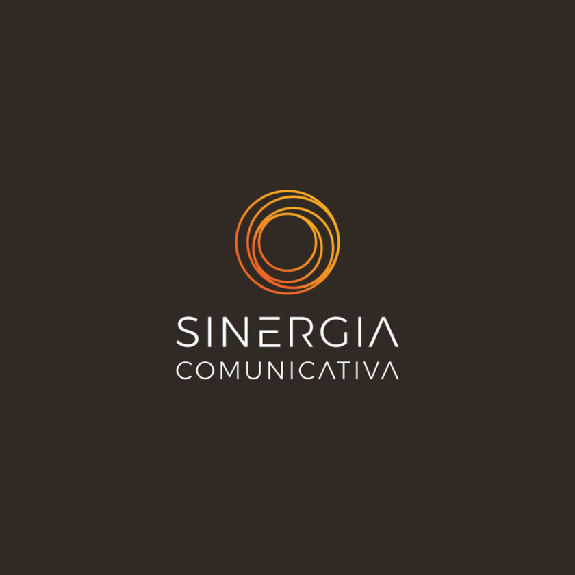 橙色logo- Sinergia Comunicativa徽標logo設計