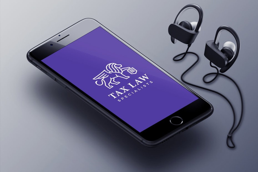 紫色logo設計- 稅法專家logo設計