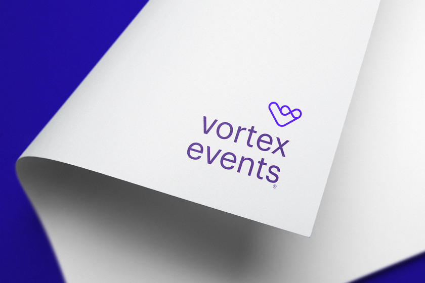 Vortex events事件公關營銷公司logo設計vi設計，線條logo風格