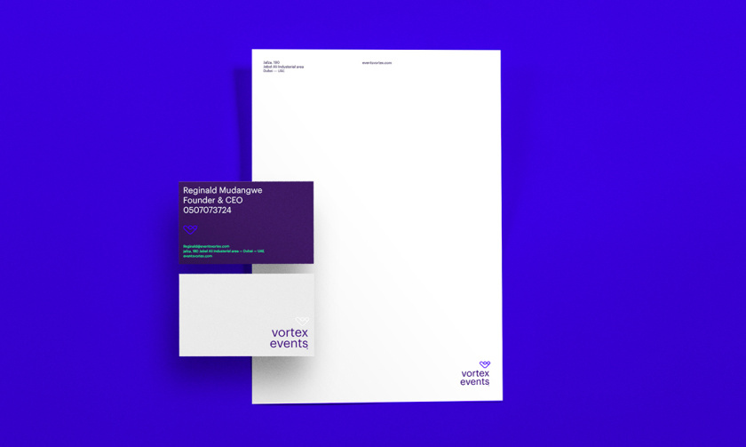 Vortex events事件公關營銷公司logo設計vi設計，線條logo風格