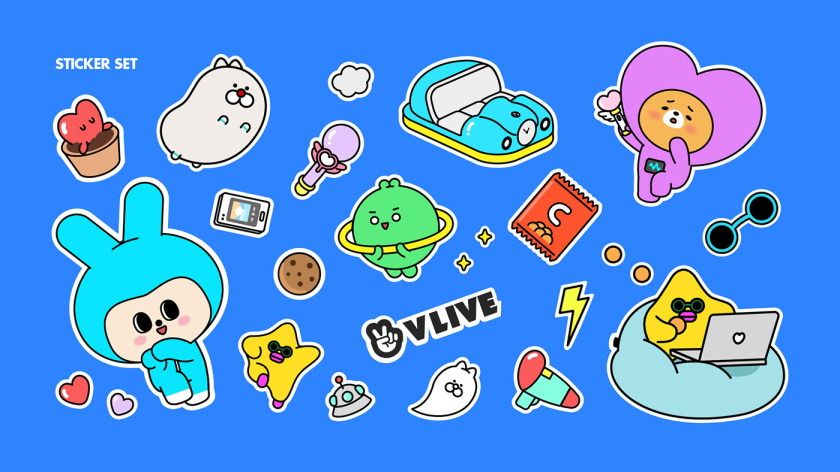 V CREW 超萌開愛風格吉祥物設計，人物性格設定與表情包設計