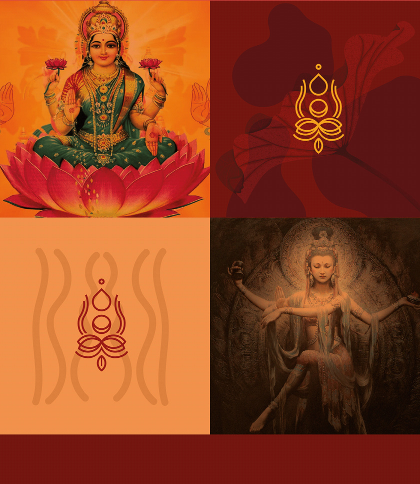 Maha-Laksmi 印度瑜伽舞蹈品牌logo設計vi設計