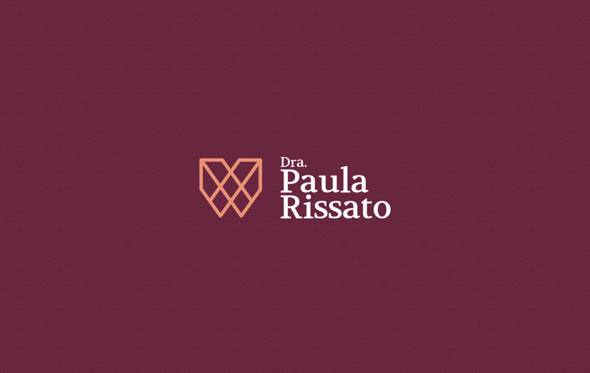 Dra. Paula Rissato 牙醫齒科診所logo設計vi設計，溫暖的線條風格