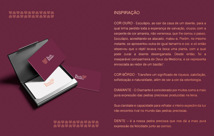 Dra. Paula Rissato 牙醫齒科診所logo設計vi設計，溫暖的線條風格