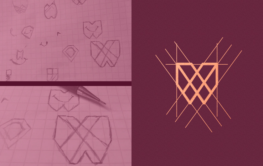 Dra. Paula Rissato 牙醫齒科診所logo設計vi設計，溫暖的線條風格