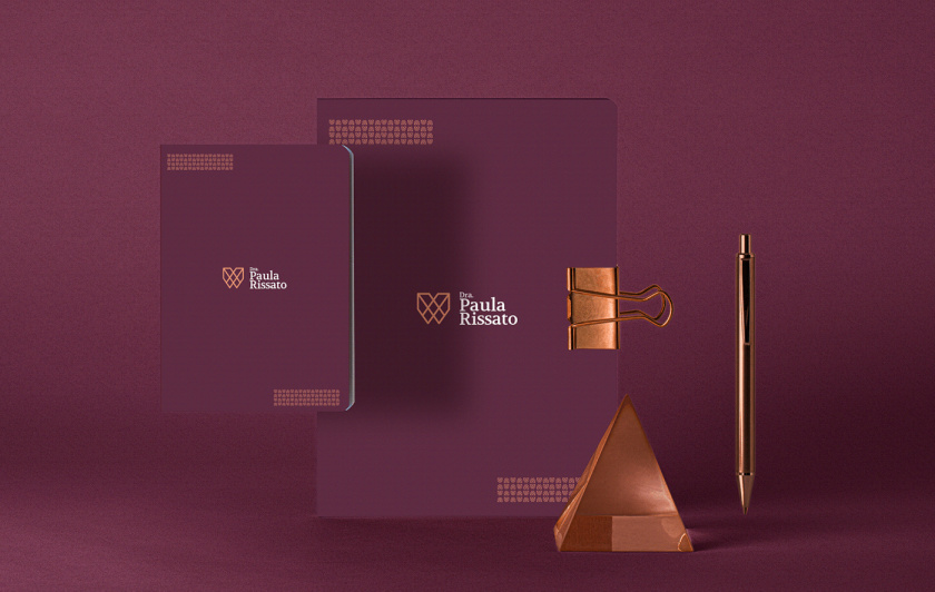 Dra. Paula Rissato 牙醫齒科診所logo設計vi設計，溫暖的線條風格