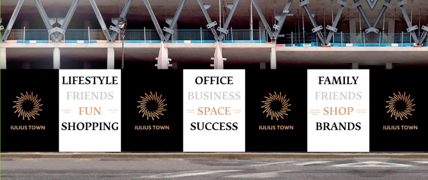 Iulius Town 商業(yè)中心品牌命名與logo設(shè)計(jì)-月桂花環(huán)