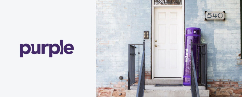 purple床墊logo設計及包裝設計