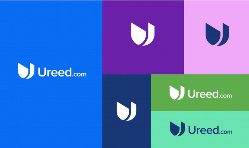 ureed 在線服務市場平臺網站品牌logo設計vi設計，互聯網科技風格