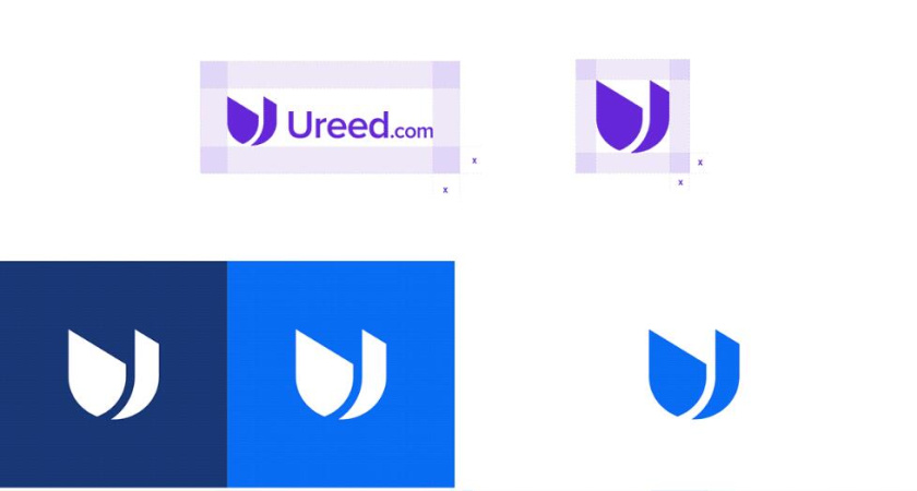 ureed 在線服務市場平臺網站品牌logo設計vi設計，互聯網科技風格
