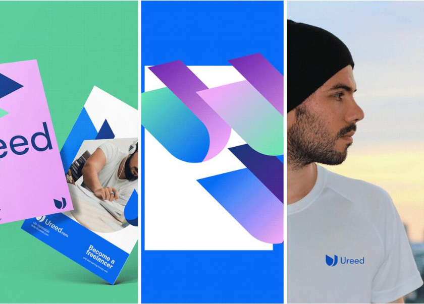 ureed 在線服務市場平臺網站品牌logo設計vi設計，互聯網科技風格
