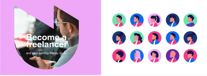 ureed 在線服務市場平臺網站品牌logo設計vi設計，互聯網科技風格