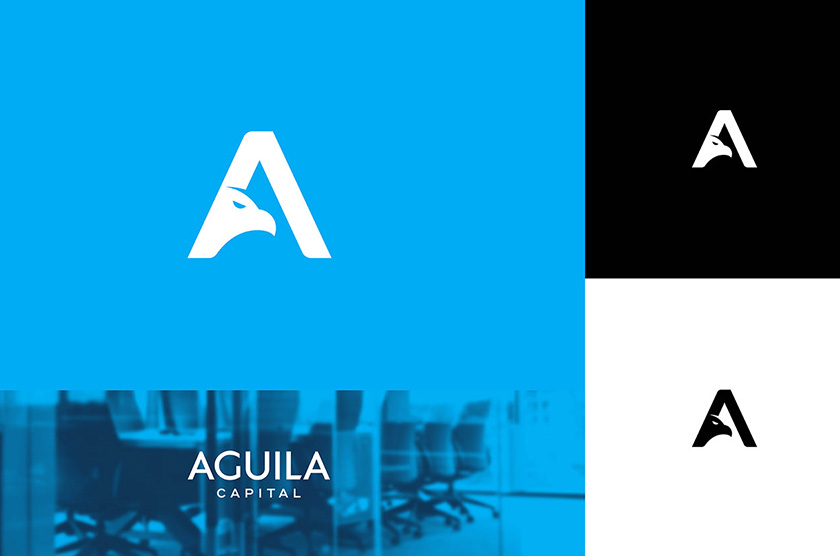 Aguila Capital 巴西對沖基金logo設計“字母A+鳥”