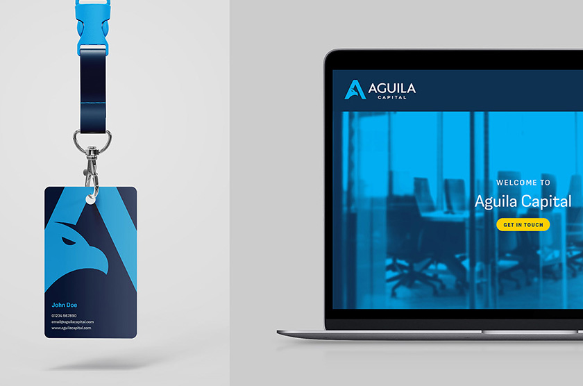 Aguila Capital 巴西對沖基金logo設計“字母A+鳥”與品牌視覺形象設計