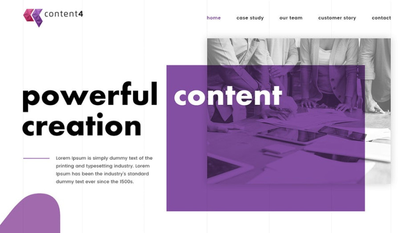 該網頁設計從品牌標識中汲取了原色