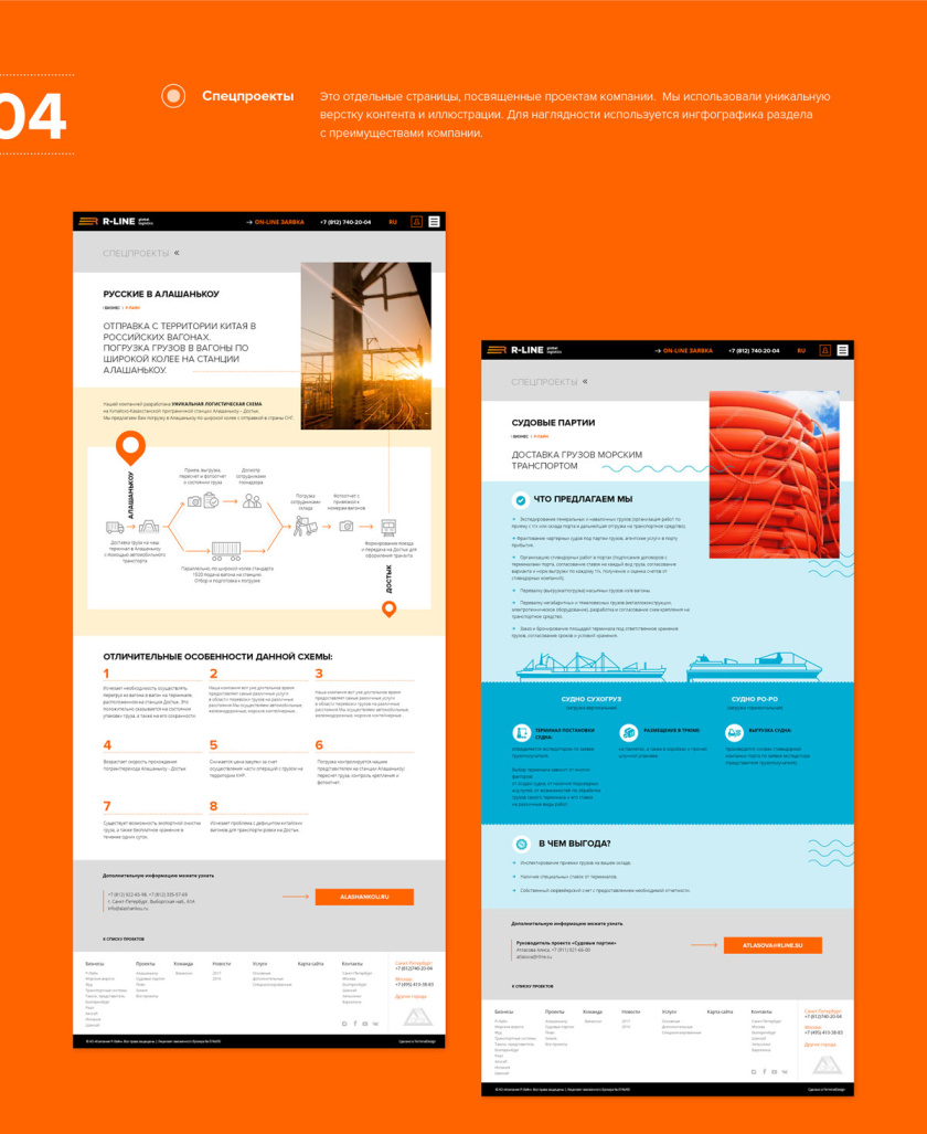 R-Line集團運輸物流公司新響應式網站設計