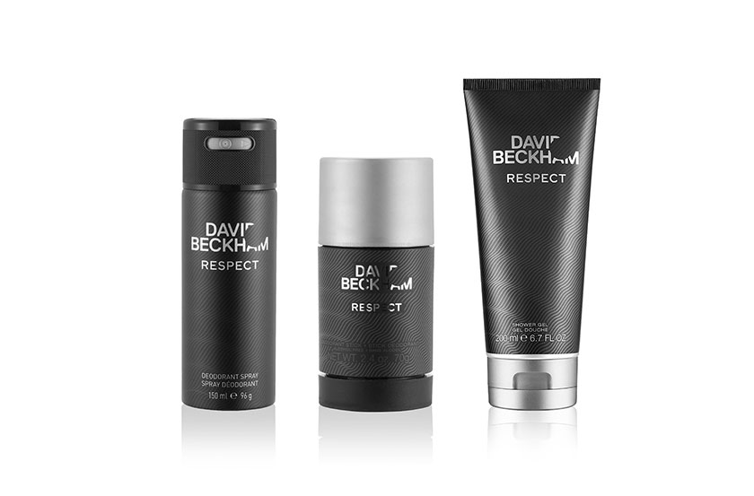 大衛·貝克漢姆水波紋圖案身體護理產品包裝設計