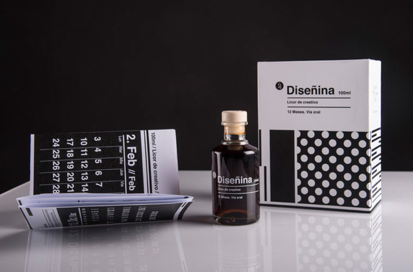 Disenina藥品包裝設計“黑白風格”