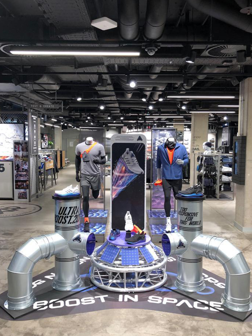 adidas UltraBoost 20 體育用品店鋪空間設計，如何以引人入勝的品牌體驗征服世界