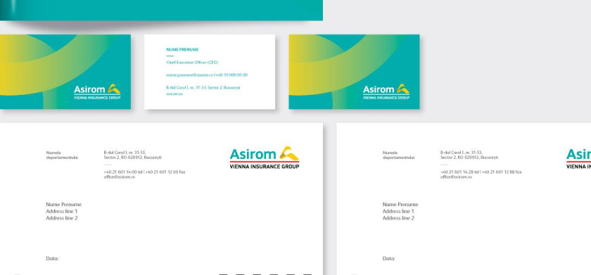 阿西羅姆保險公司品牌重塑定位與logo形象vi設計，源自雕塑的字母a元素