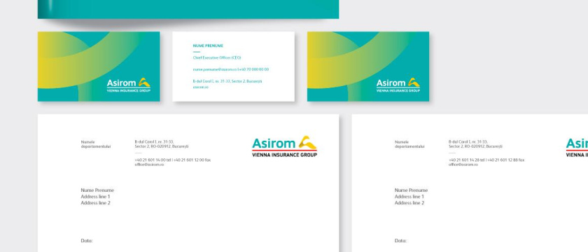 阿西羅姆保險公司品牌重塑定位與logo形象vi設計，源自雕塑的字母a元素