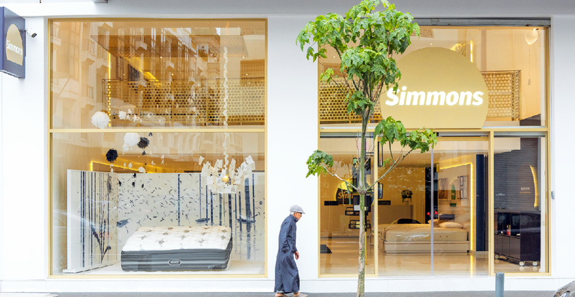 SIMMONS席夢(mèng)思sunrise日出系列床墊品牌形象設(shè)計(jì)-專賣店空間設(shè)計(jì)