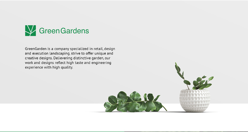 GreenGardens 綠色園林品牌形象設計-logo/vi