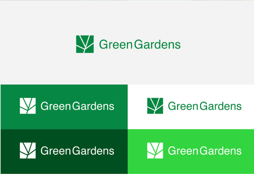 GreenGardens 綠色園林品牌形象設計-logo/vi