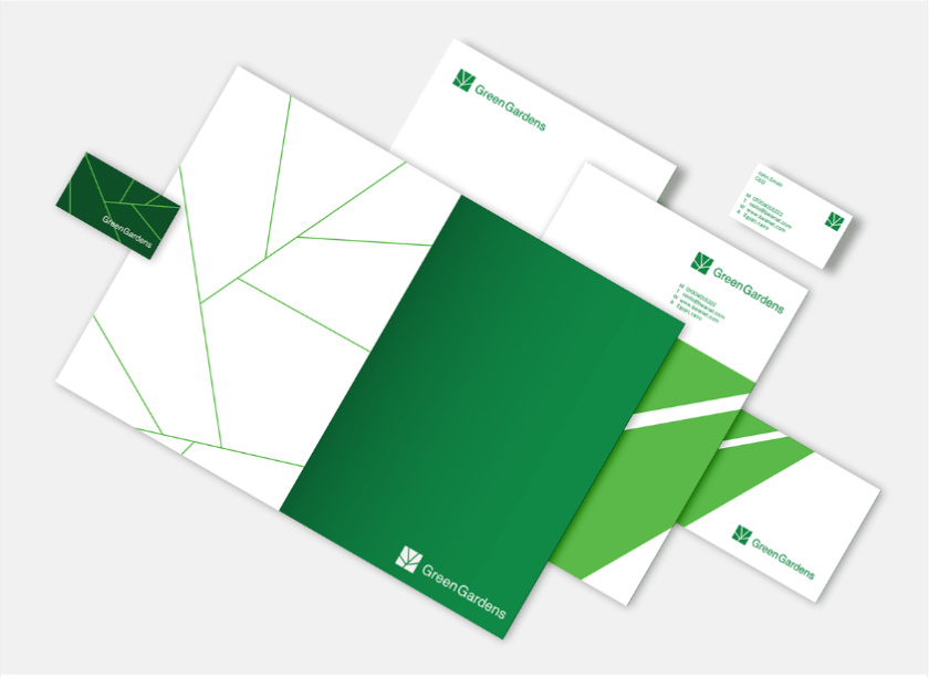 GreenGardens 綠色園林品牌形象設計-logo/vi