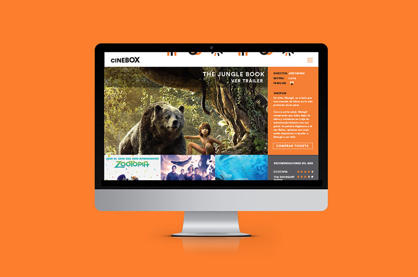 充滿活力激情與超現實主義的CINEBOX電影院品牌vi設計空間設計