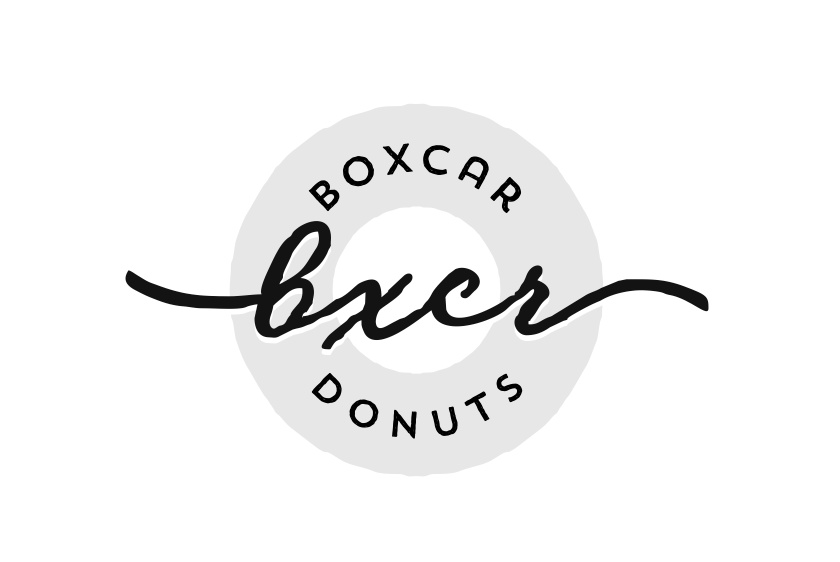 單色永恒標志logo-Boxcar甜甜圈logo設計